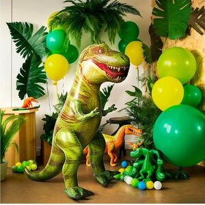 63” Inflatable T Rex Dinosaur Green 🦖 Party Decoration Pool Toy